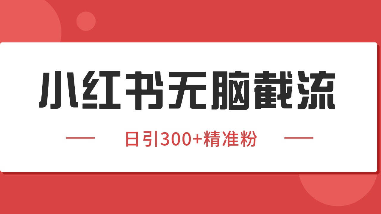 小红书截流同行客源，独家野路子获客玩法 日引200+暴力获客-优优云网创