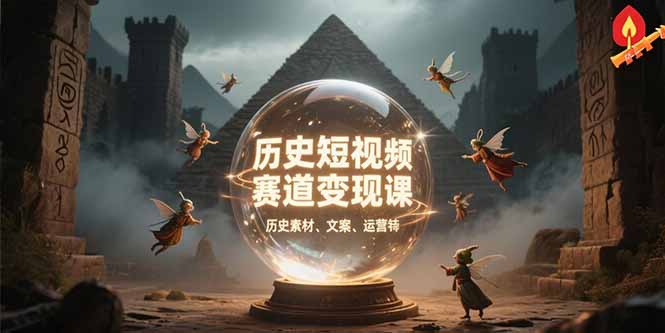 历史短视频赛道变现课，百集素材库应用，文案剪辑技巧，账号运营全案-优优云网创