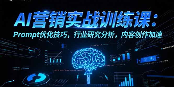 AI营销实战训练课：Prompt优化技巧，行业研究分析，内容创作加速-优优云网创